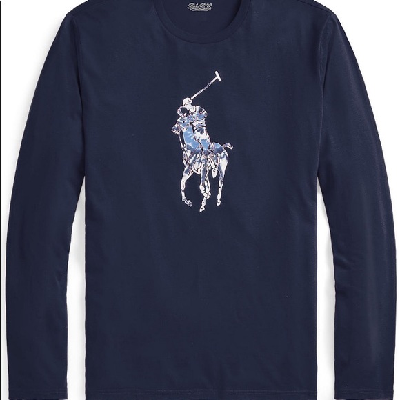 Polo Ralph Lauren Men's Tie-Dye Big Pony Logo Lightweight Pajama Top - Picture 4 of 6